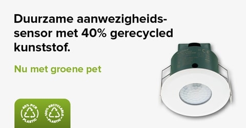 Nieuwsbericht: Duurzame aanwezigheidsmelder met gerecycled plastic