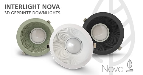 Nieuwsbericht: Interlight Nova 3D-geprinte downlights